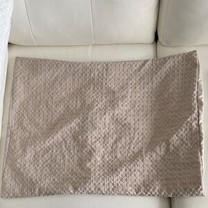 Two (2) Textured Tan Pillow Covers